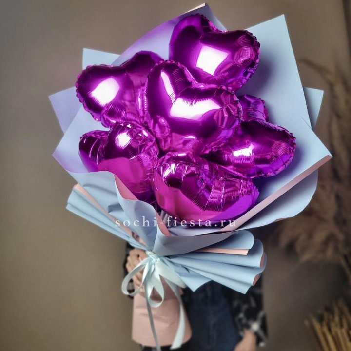 Букет из шаров сердец  в Махачкале