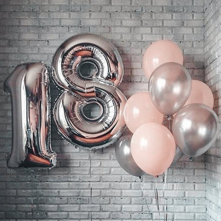 Фольгированный шар Серебряная Цифра в Махачкале