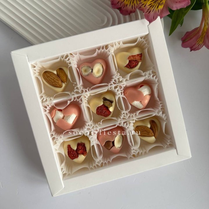 Набор конфет из бельгийского шоколада Сердца в Махачкале