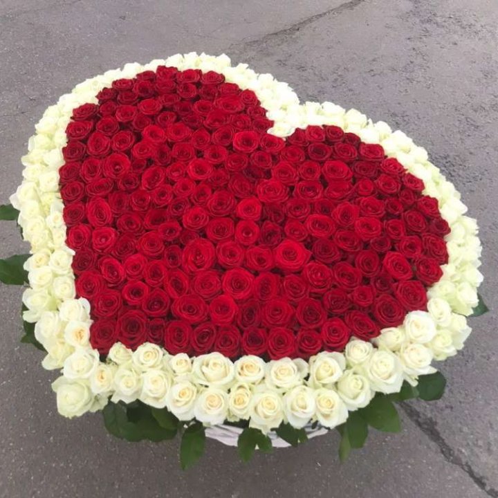 333 розы в корзине в Махачкале