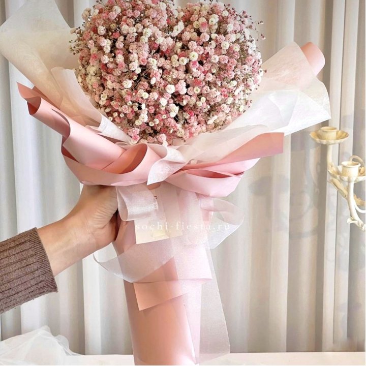 Сердце из гипсофилы  в Махачкале