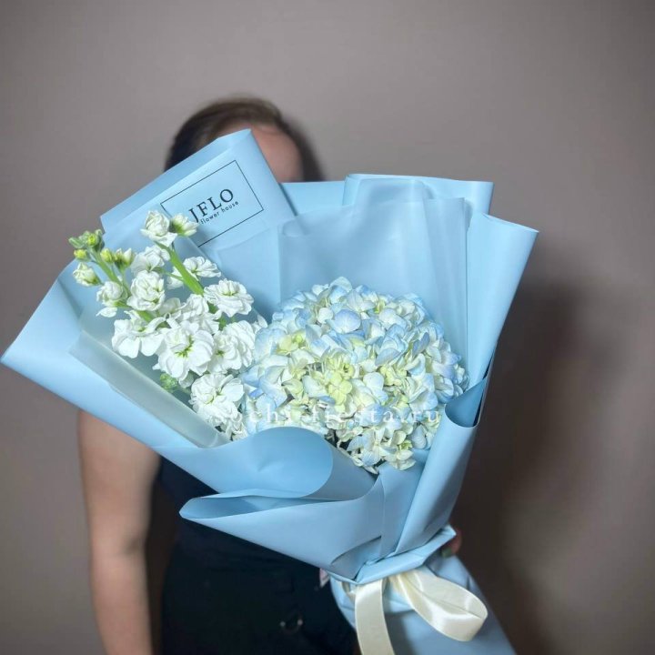 Гортензия голубая с маттиолой в Махачкале