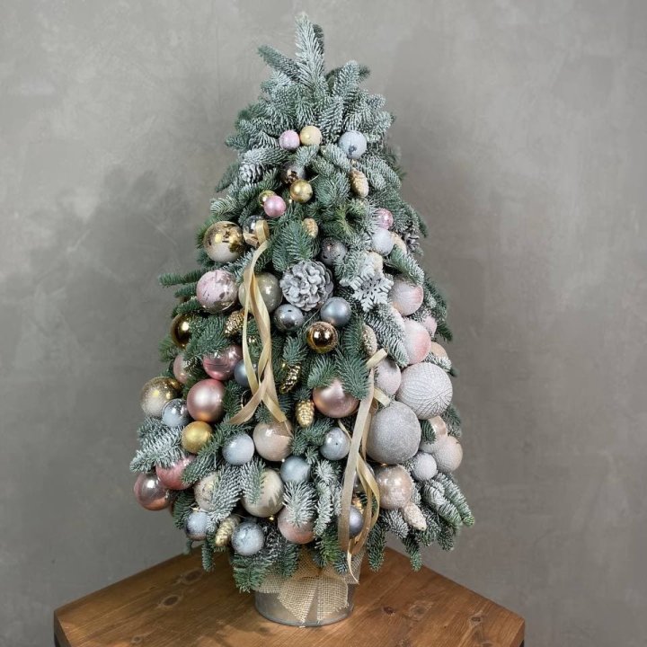 Новогодняя ёлка из веток датского нобилиса в Махачкале