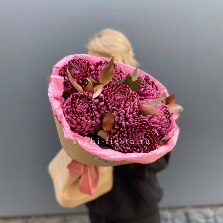 7 Хризантем Бигуди в золоте в Махачкале