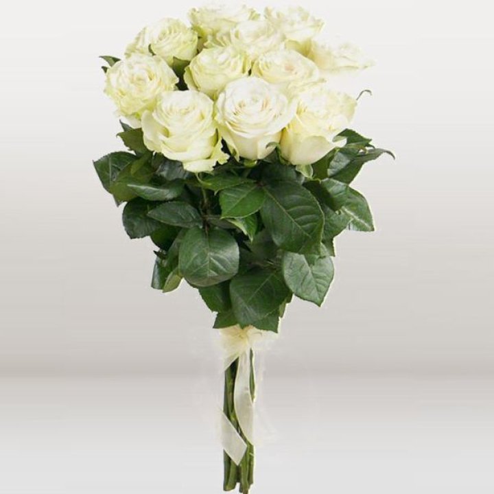 11 белых голландских роз в Махачкале