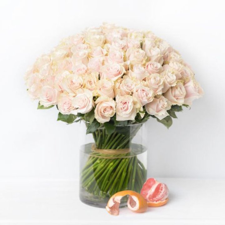 101 кремовая роза в Махачкале