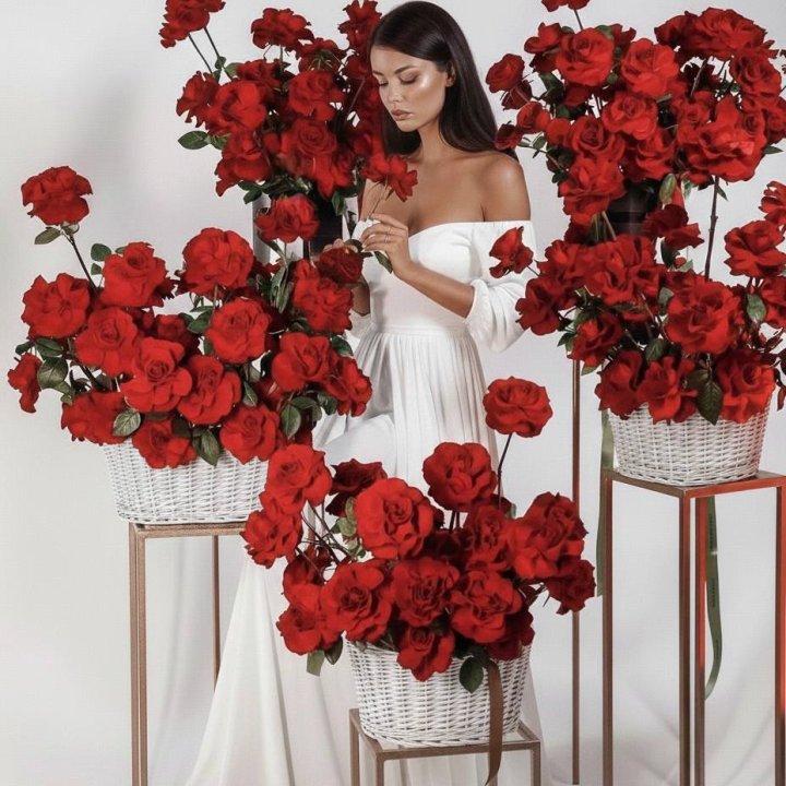 Сет из красных французских роз в Махачкале