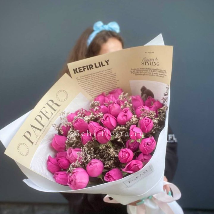 Пионовидные розы баблс №3 в Махачкале