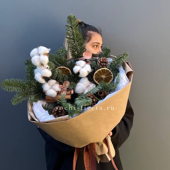 Зимний букет с нобилисом в Махачкале