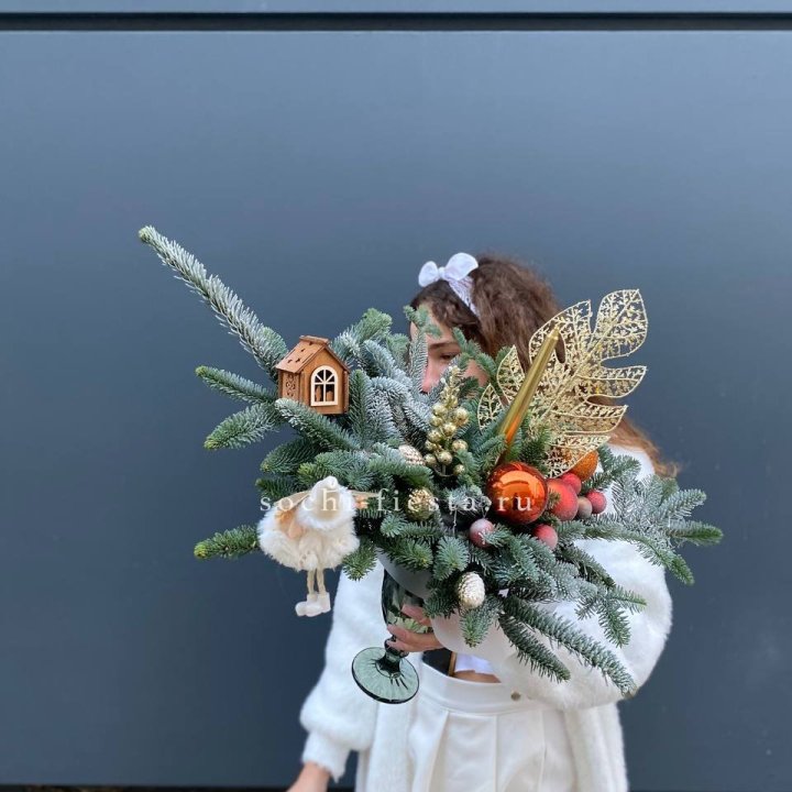 Композиция в бокале огненная  в Махачкале