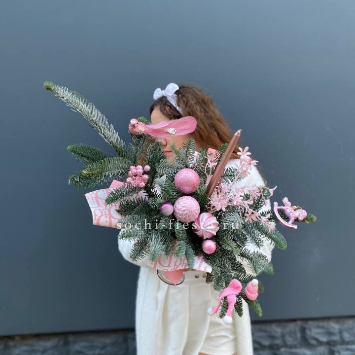 Композиция бокал розовый в Махачкале