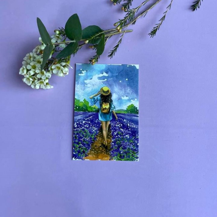 Открытка к букету "Цветочная дорога" в Махачкале