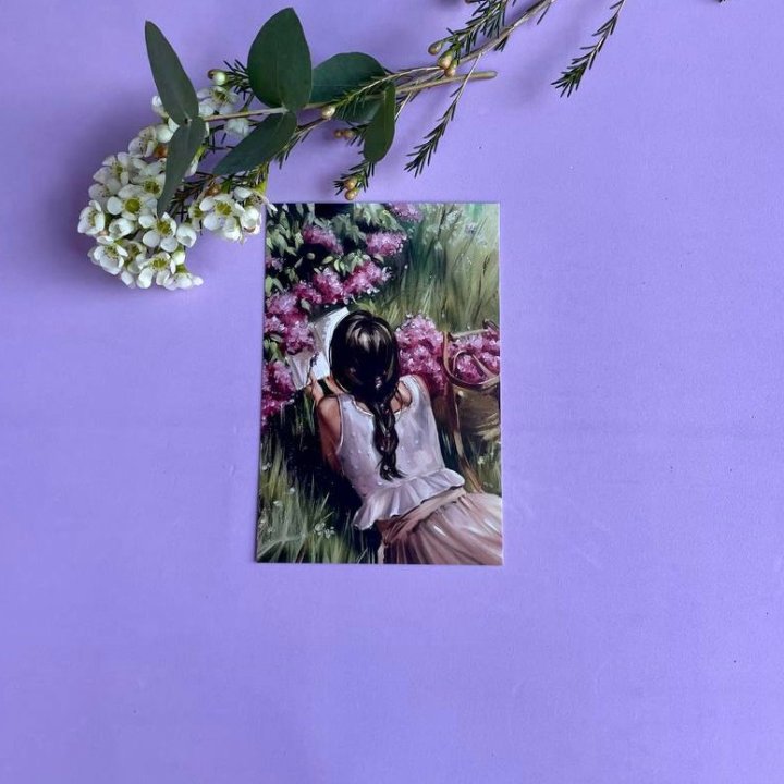 Открытка к букету "Среди пионов" в Махачкале