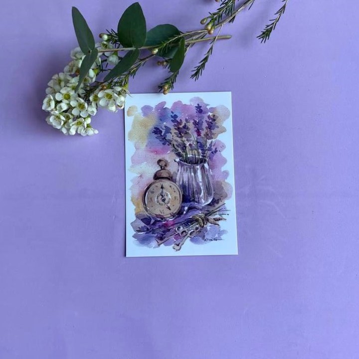 Открытка к букету "Часы" в Махачкале