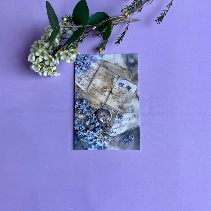 Открытка к букету "Время" в Махачкале