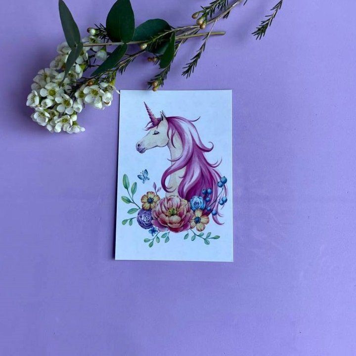 Открытка к букету "Единорог" в Махачкале