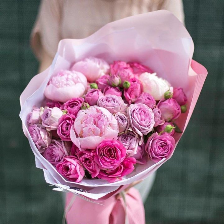 Букет с пионами "Леси" в Махачкале