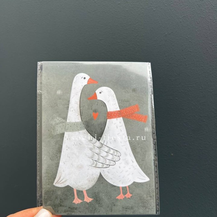 Открытка к букету "Гуси” в Махачкале