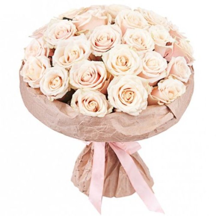 25 кремовых роз "Craft" в Махачкале