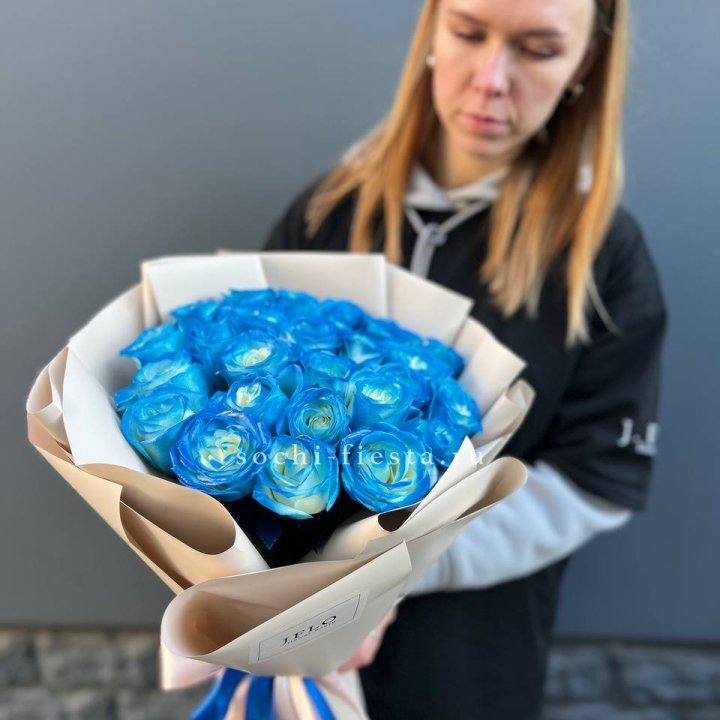 Букет синих роз блю логан в Махачкале