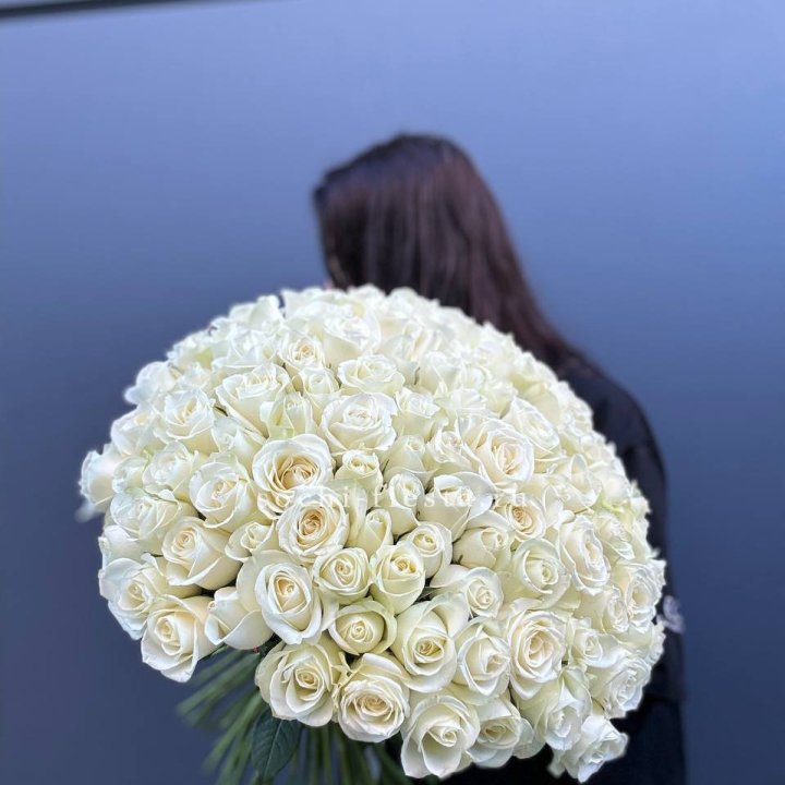 Охапка из 101 белой розы  в Махачкале