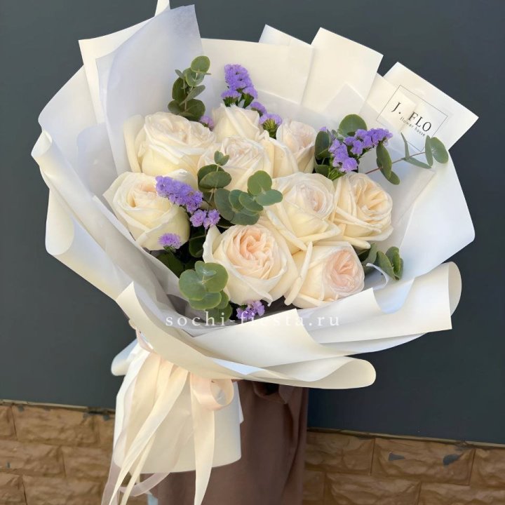 Букет из роз Вайт охара в Махачкале