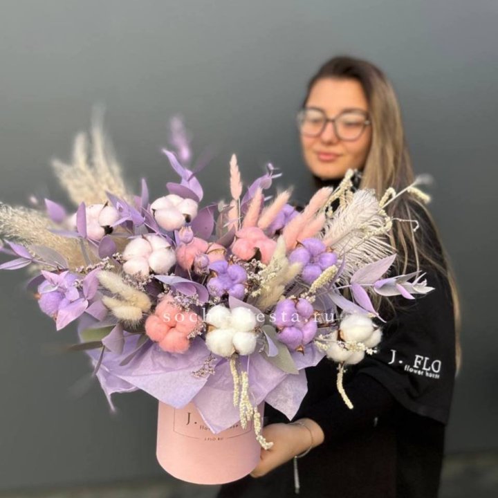 Авторский бокс с сухоцветами №4 в Махачкале