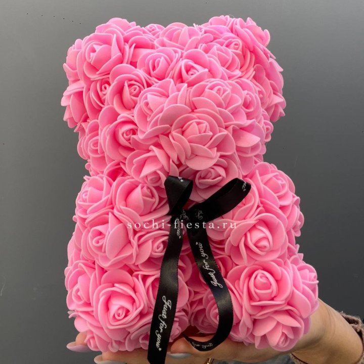Игрушка медведь из розовых роз в Махачкале