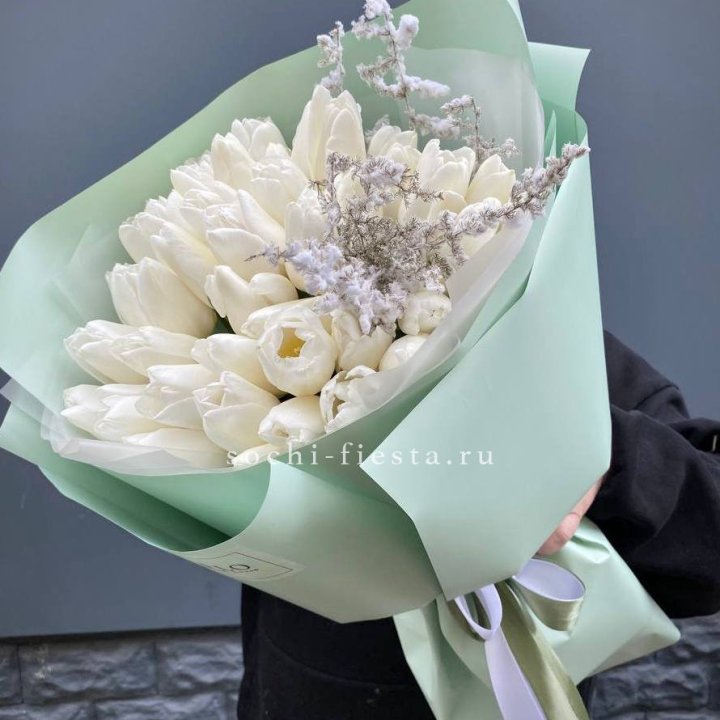 Букет белых тюльпанов "Бьянко" в Махачкале