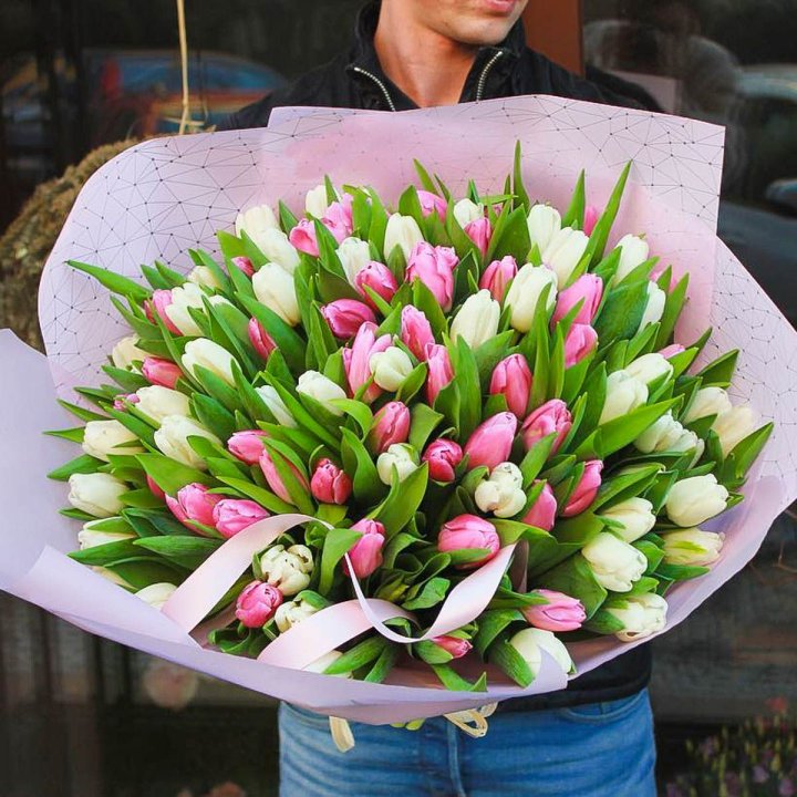 101 тюльпан микс в Махачкале